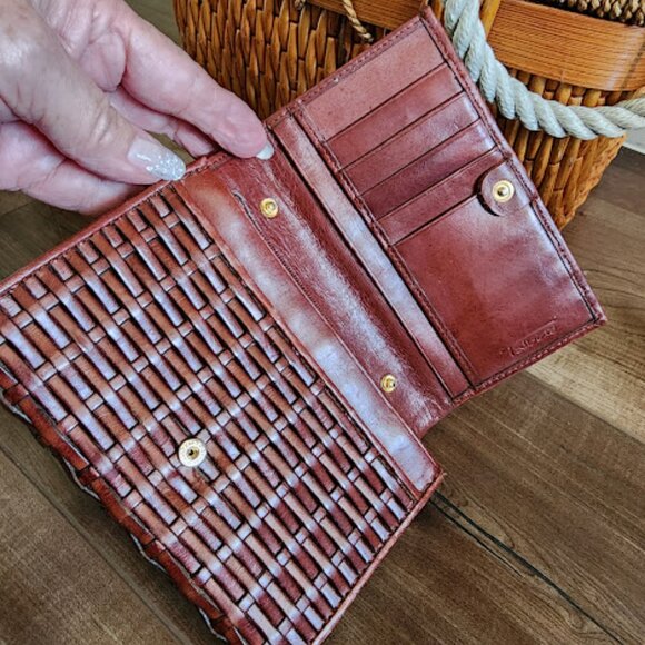 Talbots Woven Leather Wallet/Clutch - Picture 6 of 14